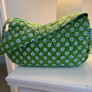 Vera Bradley Quilted Maggie Shoulder Bag in Apple Green